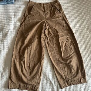 Free People We The Free - Brown Wide-Leg Utility Pants